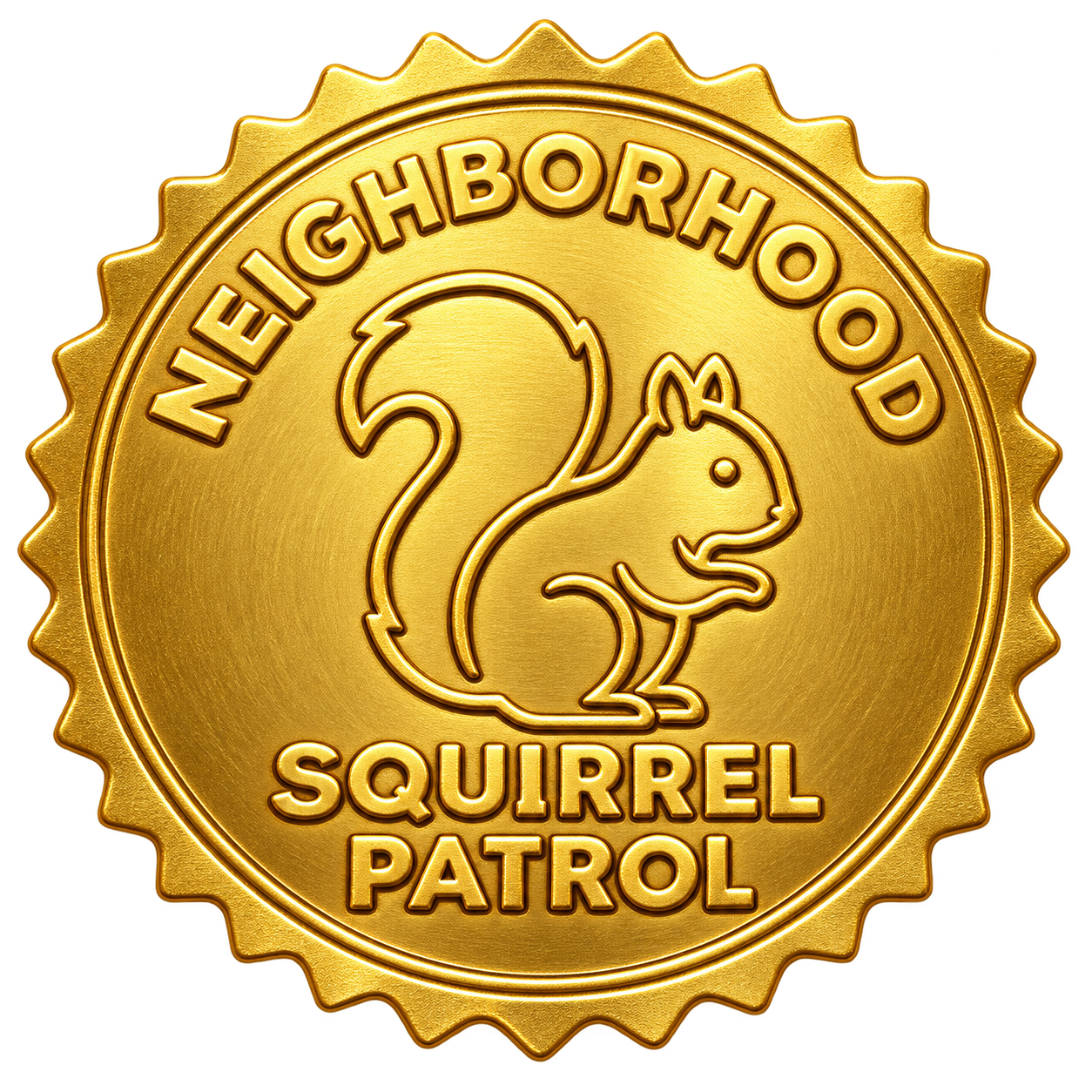 Neighborhood Squirrel Patrol gold seal